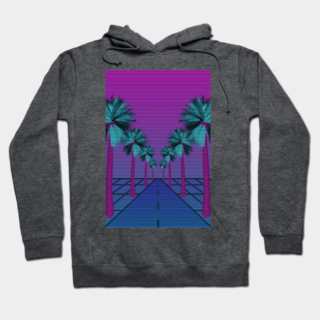 Miami Retro Theme Hoodie by Cool Duck's Tees